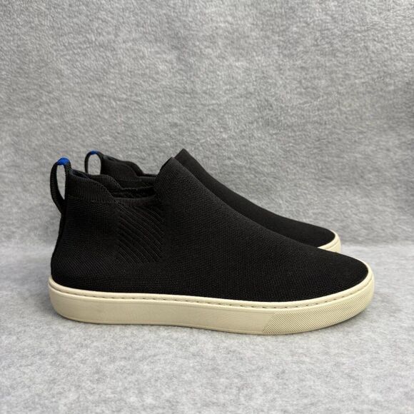 Rothys Shoes Womens Size 9.5 Black & White Chukka Casual Knit Slip On Sneakers - Picture 4 of 10